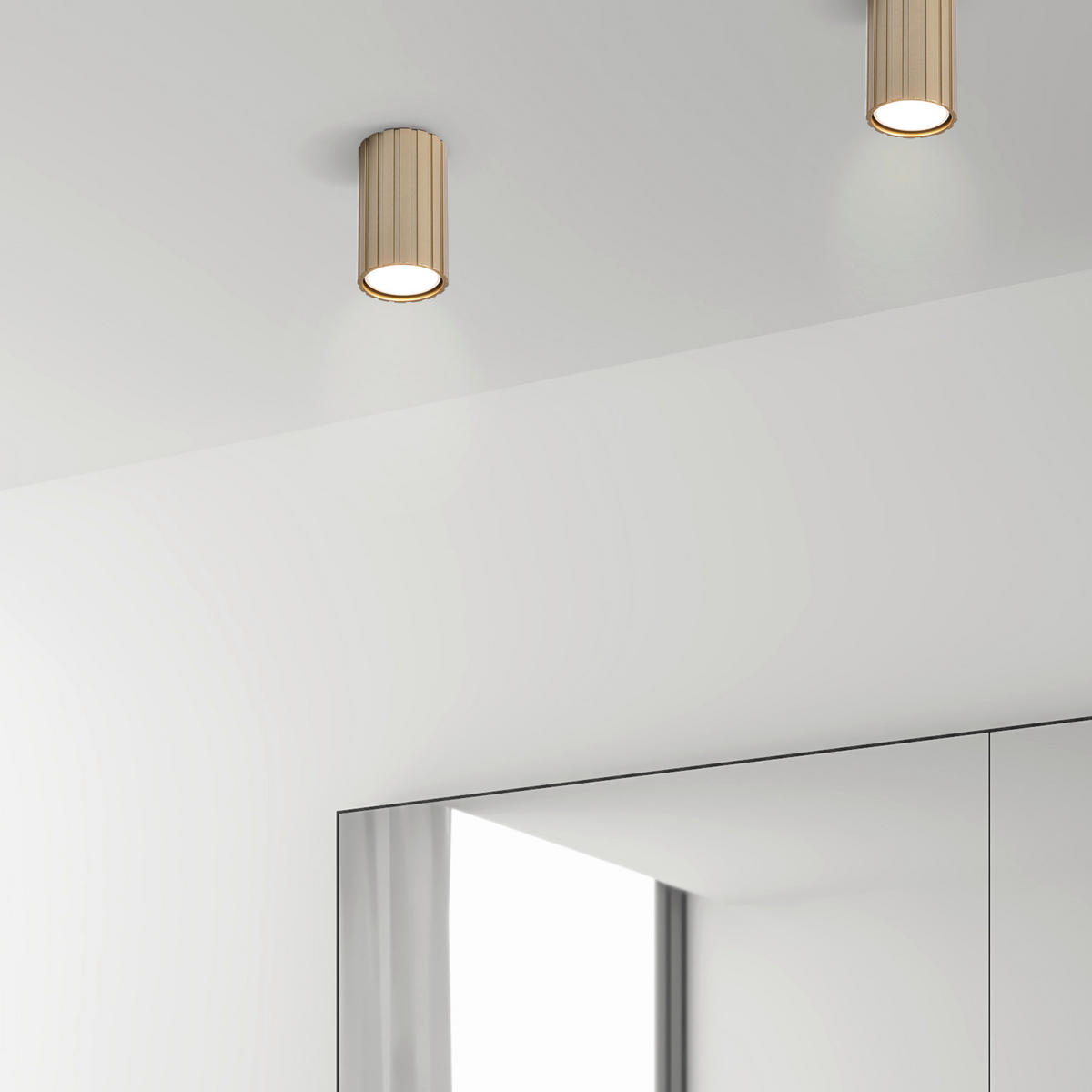 Lamkur Strahler gold Stahl B/H/L: ca. 6,5x10x6,5 cm 1 Brennstellen Prisma - gold (6,50/6,50/10,00cm) - Lamkur