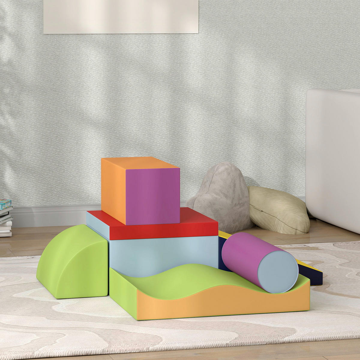 HOMCOM Softbausteine B/H/L: ca. 40x11x60 cm Softbausteine - multicolor (60,00/40,00/11,00cm) - HOMCOM