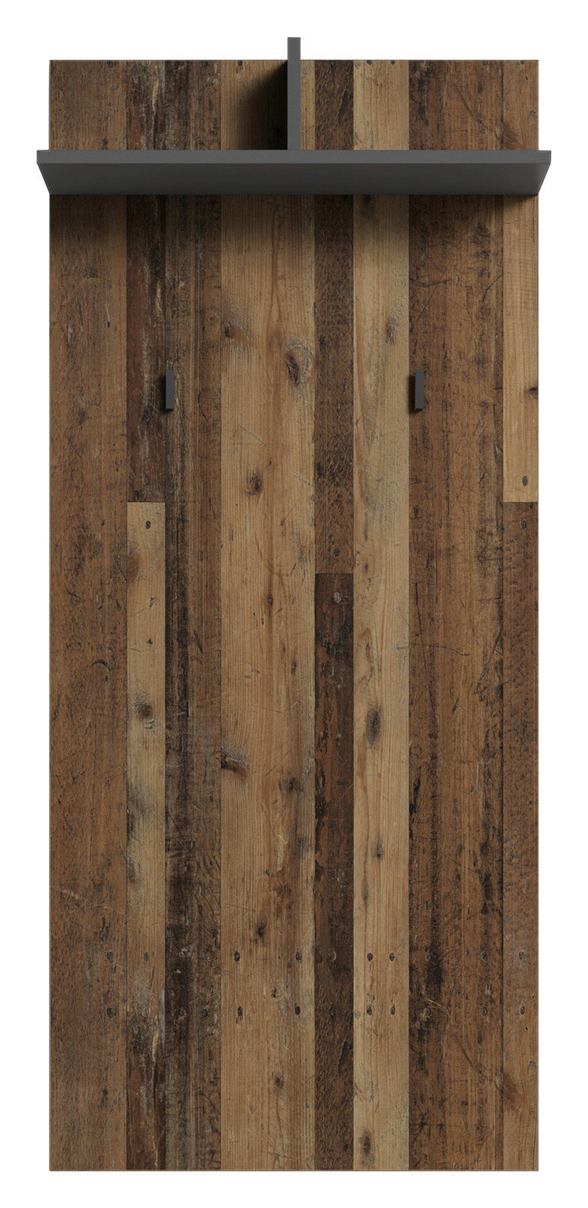 Wandpaneel BEN Eiche Old Wood Nachbildung anthrazit B/H/T: ca. 60x136x27 cm BEN - Eiche/anthrazit (60,00/136,00/27,00cm) - byLIVING