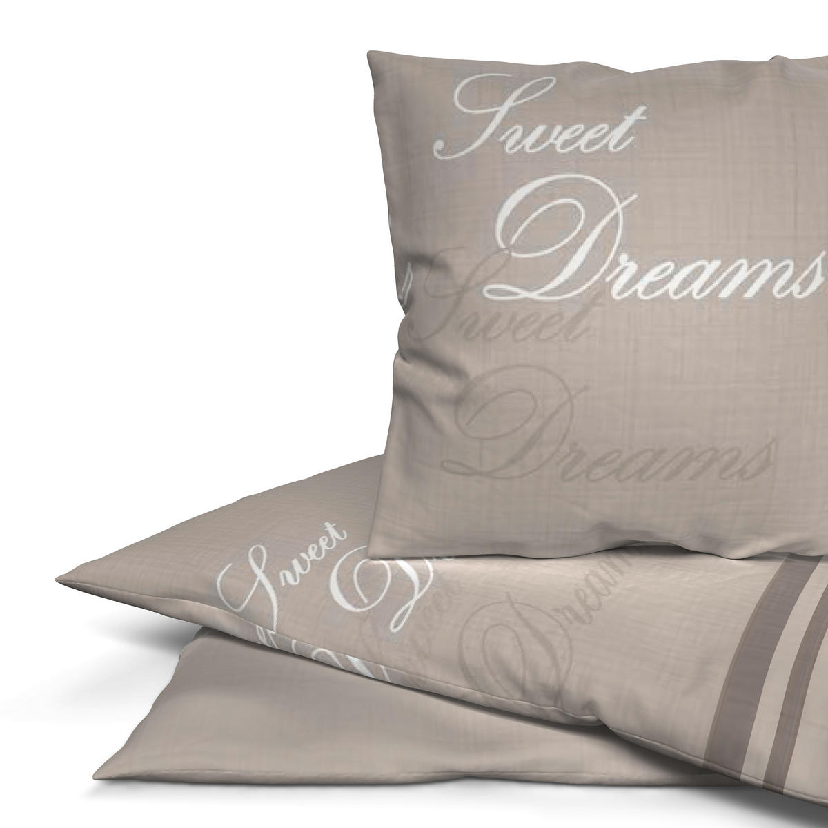 Baumwoll Bettwäsche Renforce Bettwäsche_Renforce_Sweet_Home - Cappuccino (135,00/200,00cm)