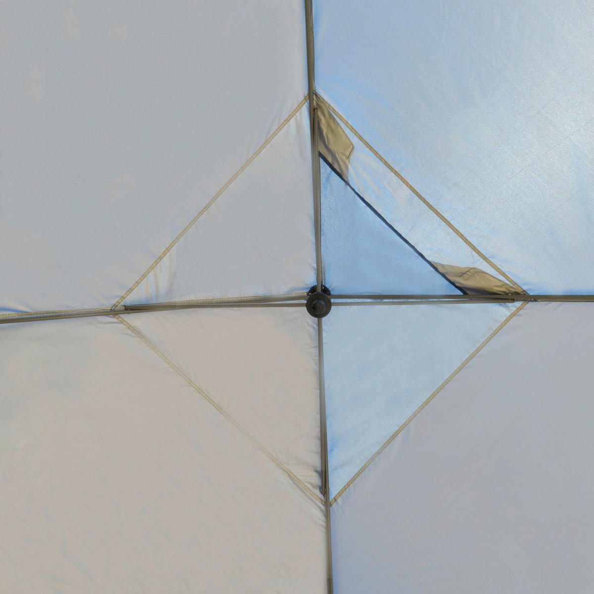 Outsunny Pavillon blau Stahl B/H/L: ca. 295x264x295 cm Pavillon - blau (295,00/295,00/264,00cm) - Outsunny