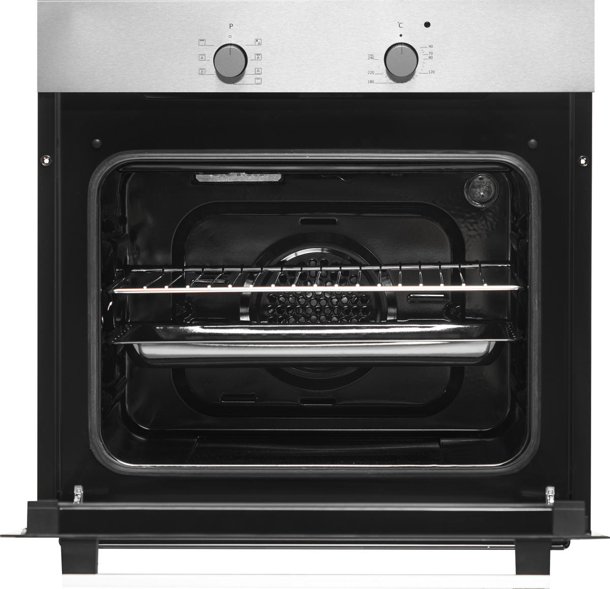Respekta Einbaubackofen AB120-33 Edelstahl B/H/T: ca. 59,5x59,5x56,5 cm AB120-33 - Edelstahl (59,50/59,50/56,50cm) - Respekta