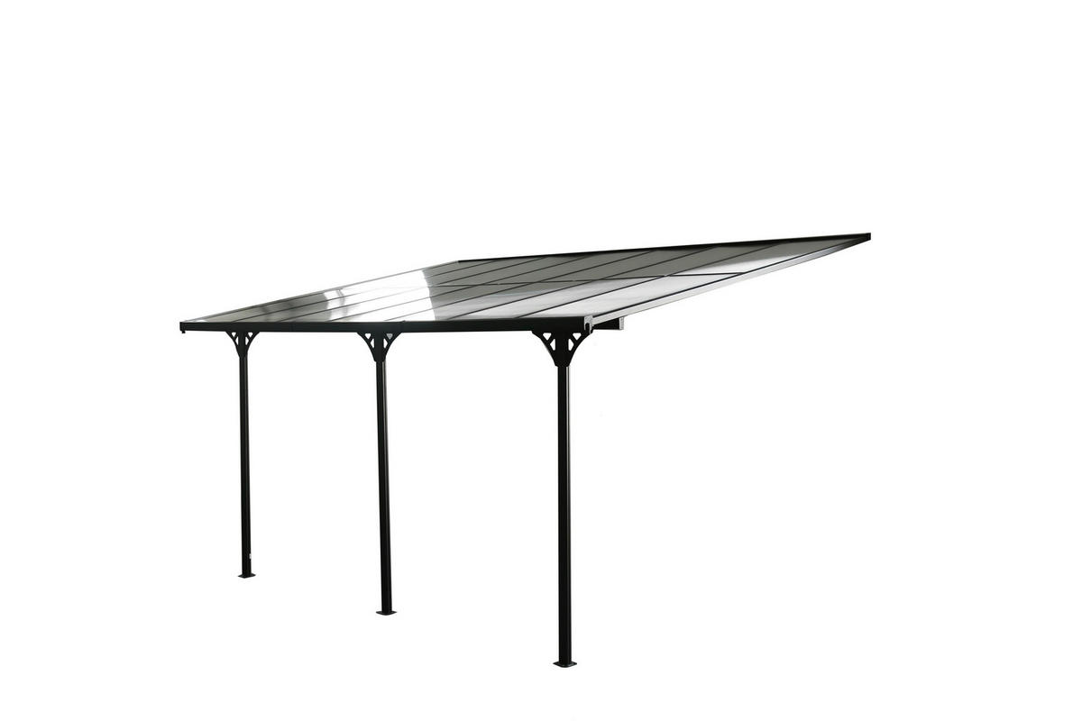 Westmann Terrassenüberdachung Bruce grau Aluminium B/H/T: ca. 434x269x300 cm Bruce - grau (434,00/269,00/300,00cm) - Westmann