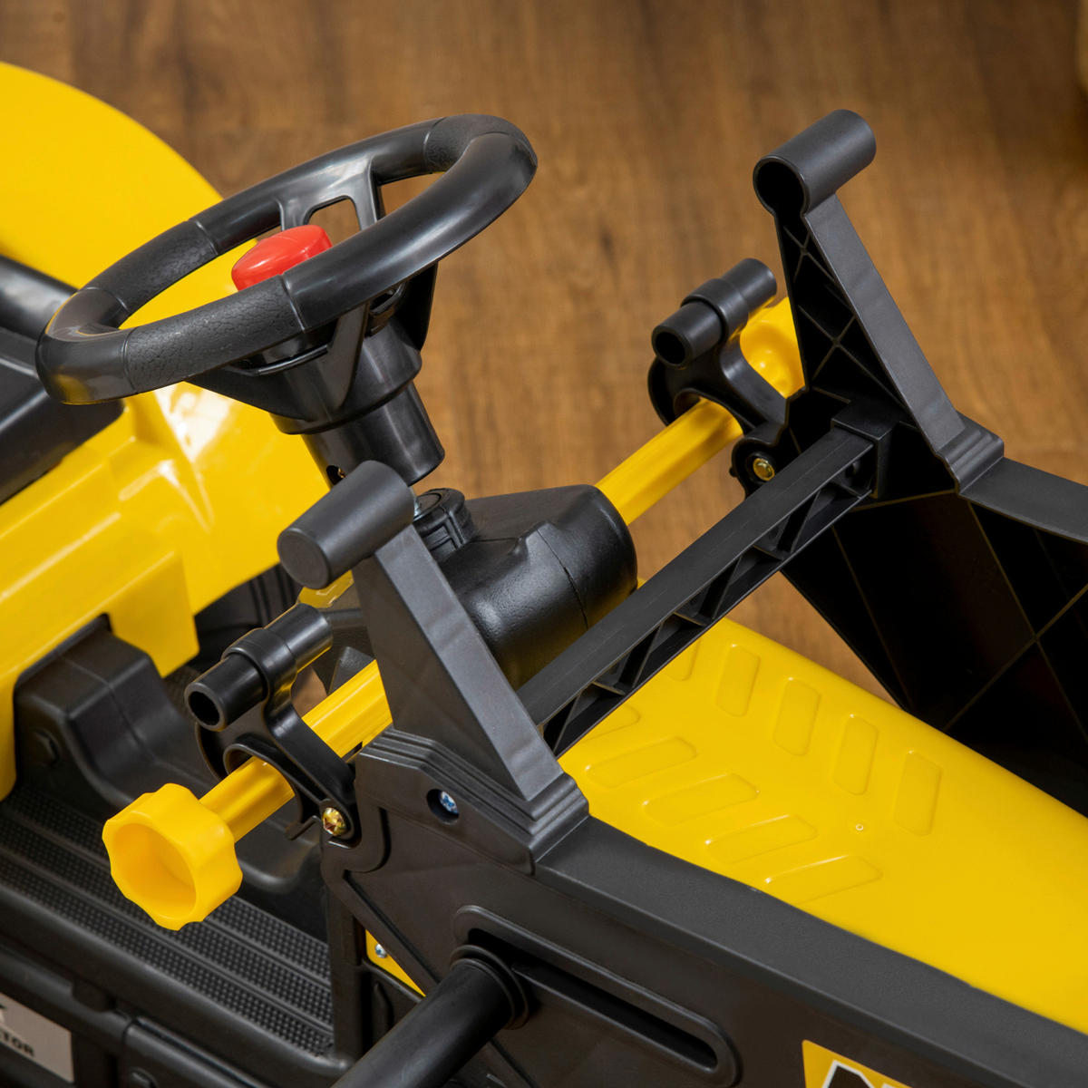 HOMCOM Kinder-Trettraktor gelb B/H/L: ca. 41x52x167 cm Kinder-Trettraktor - gelb (167,00/41,00/52,00cm) - HOMCOM