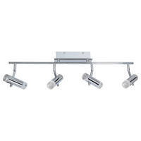 Näve Leuchten Deckenleuchte 1246042 Chrom Kunststoff Metall B/H/T: ca. 8x18,5x66 cm 4 Brennstellen Garda - Chrom (8,00/18,50/66,00cm) - Näve Leuchten