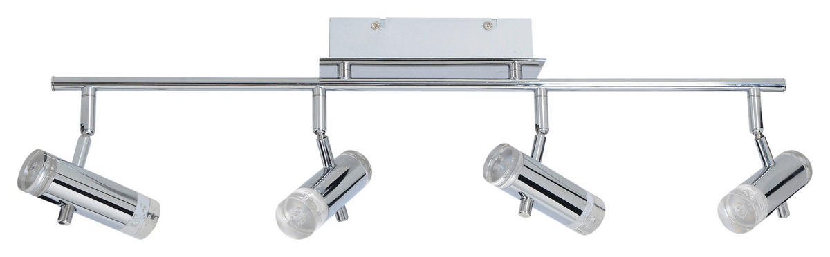 Näve Leuchten Deckenleuchte 1246042 Chrom Kunststoff Metall B/H/T: ca. 8x18,5x66 cm 4 Brennstellen Garda - Chrom (8,00/18,50/66,00cm) - Näve Leuchten