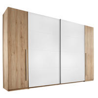 Schwebetürenschrank Match Eiche San-Remo Nachbildung weiß Eiche San-Remo Nachbildung weiß B/H/T: ca. 316x225x61 cm Match - Eiche/weiß (316,00/225,00/61,00cm)