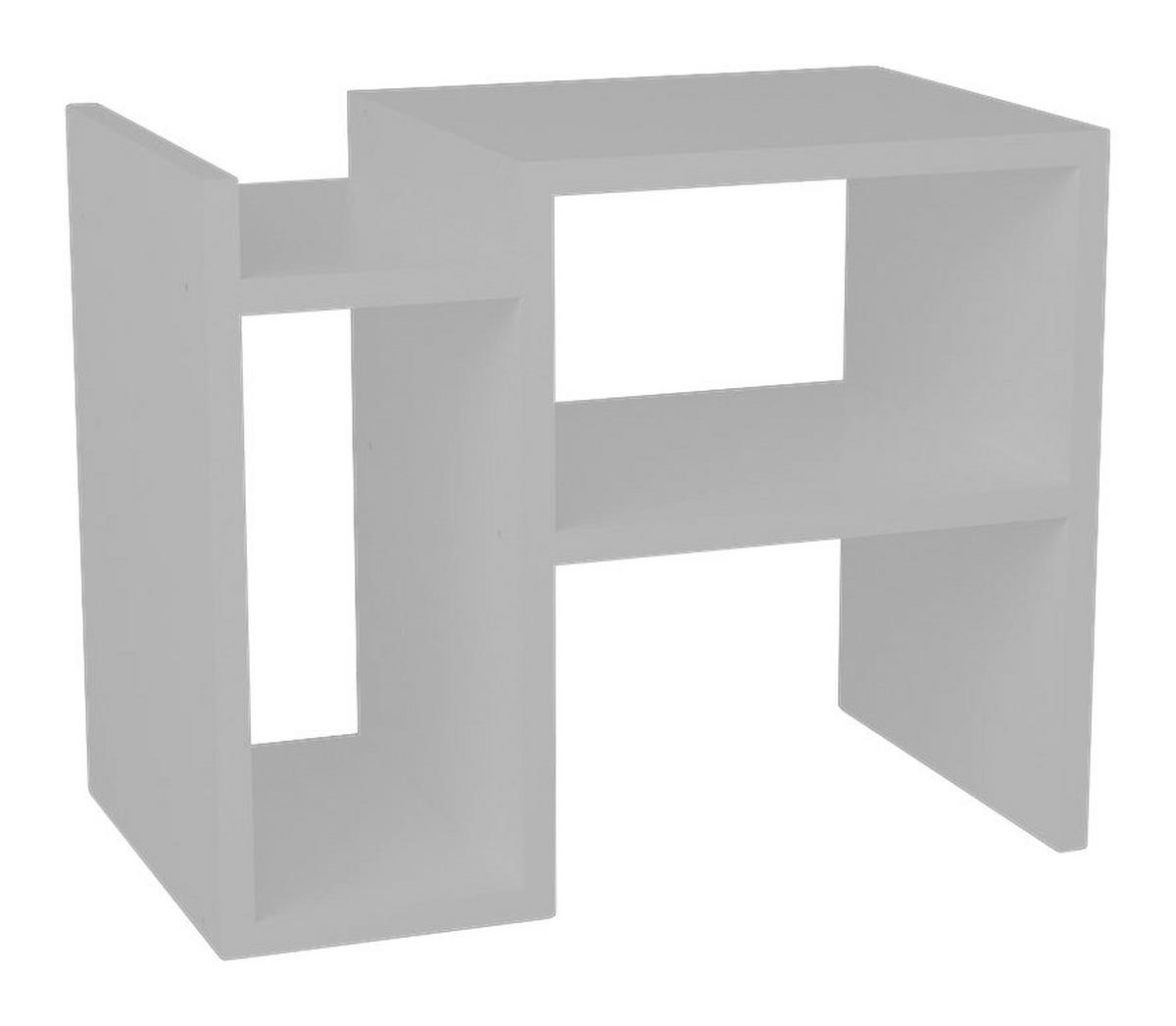 Beistelltisch Piyon weiß Spanplatte B/H/T: ca. 49,4x40x29,5 cm Piyon - weiß (49,40/40,00/29,50cm) - moebel17
