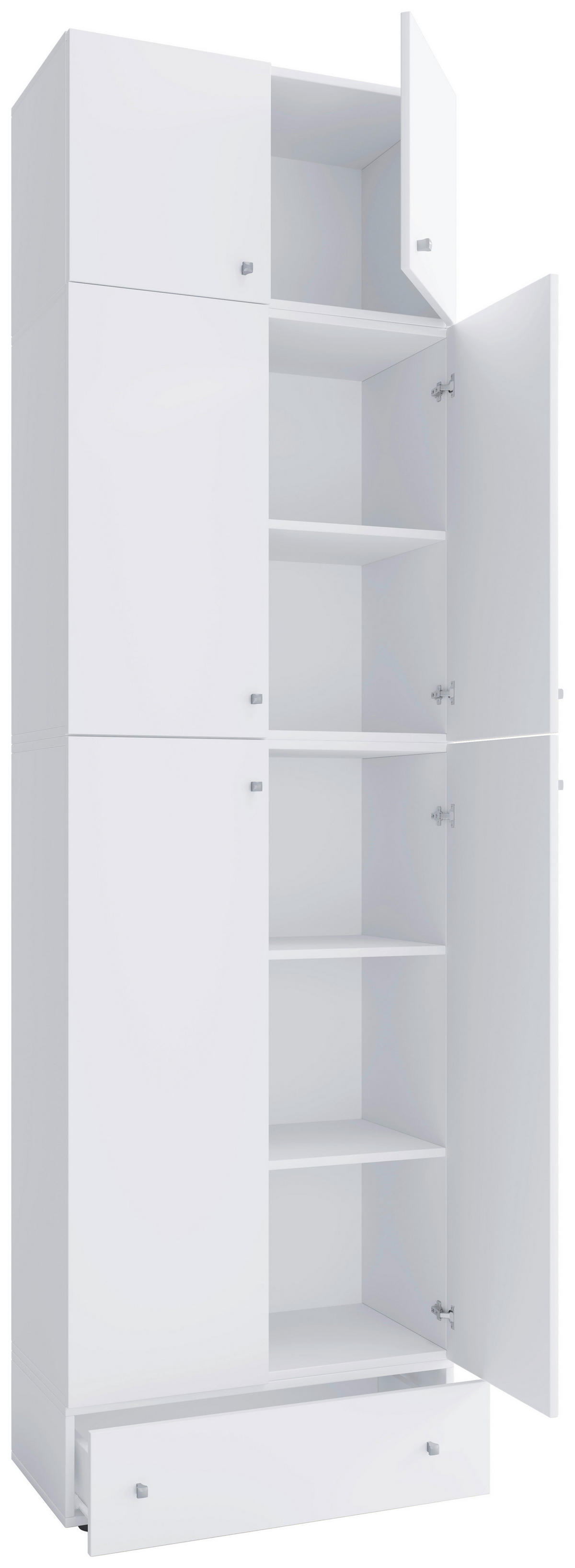 Schuhschrank Lona weiß B/H/T: ca. 70x240x39 cm Lona - weiß (70,00/240,00/39,00cm) - VCM Möbel