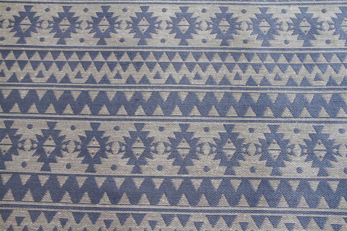 Kayoom Flachgewebeteppich Sunny 210 hellblau B/L: ca. 80x150 cm Sunny 210 - hellblau (80,00/150,00cm) - Kayoom
