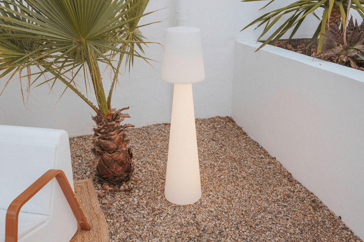 NewGarden LED-Stehleuchte weiß Kunststoff B/H/L: ca. 26,5x110x26,5 cm 1 Brennstellen LOLA 110 - weiß (26,50/26,50/110,00cm) - NewGarden