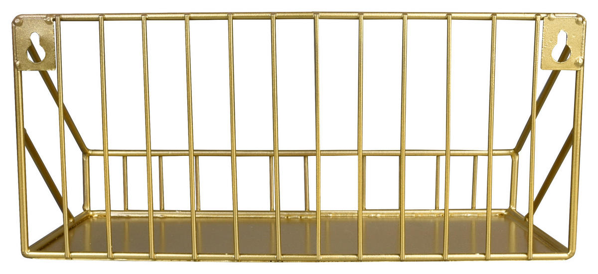 Wandregal Wandregal gold Optik Metall B/H/T: ca. 30x11x11 cm Wandregal - gold (30,00/11,00/11,00cm)
