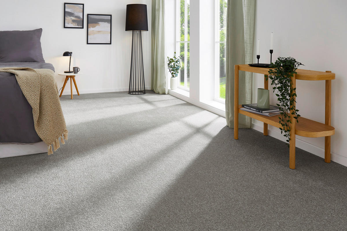 Teppichboden Sara grau B/L: ca. 200x400 cm pro Stück Sara - grau (200,00/400,00cm)