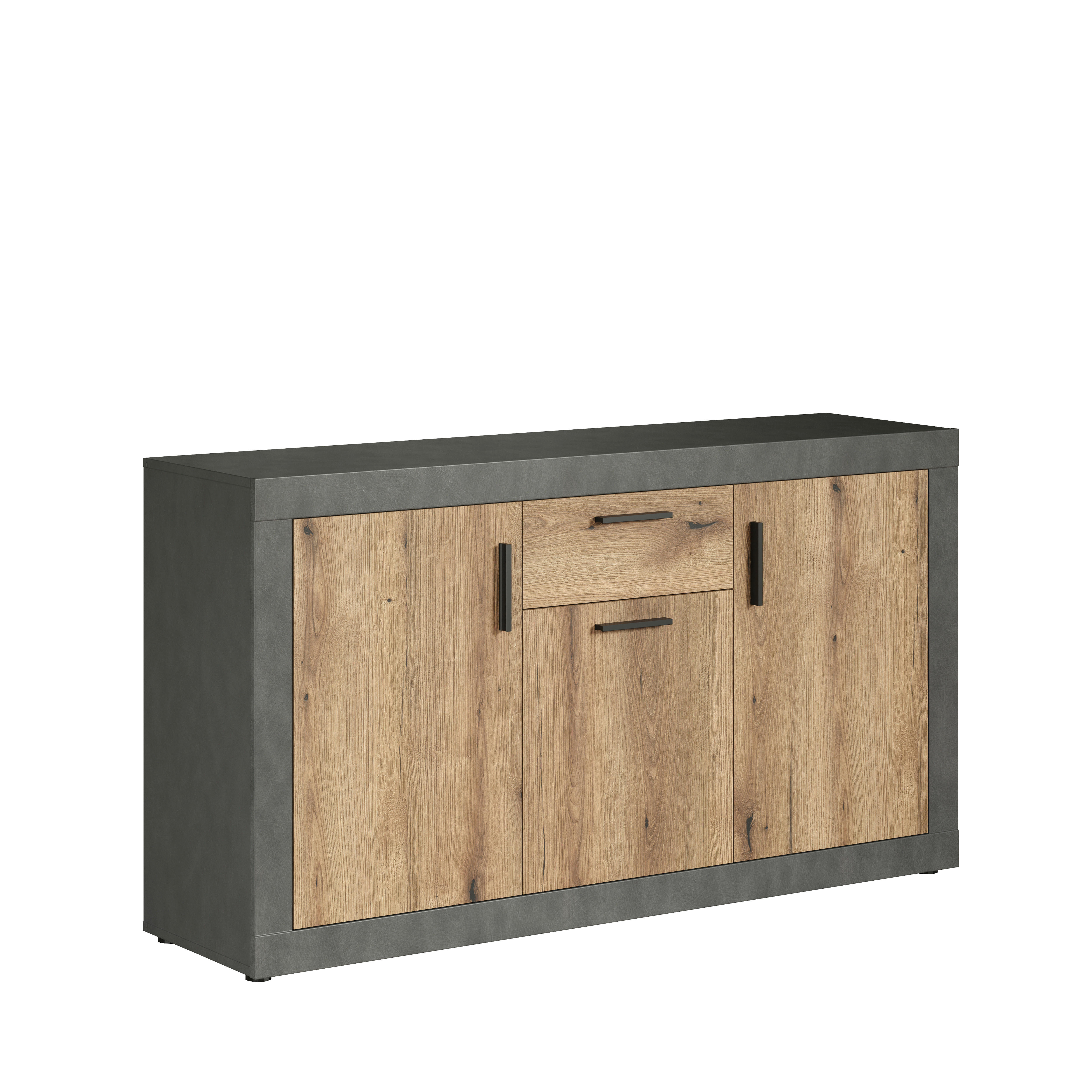 Sideboard Salvada Eiche Evoke Coast Nachbildung anthrazit B/H/T: ca. 149x83x40 cm Salvada - Eiche/anthrazit (149,00/83,00/40,00cm)