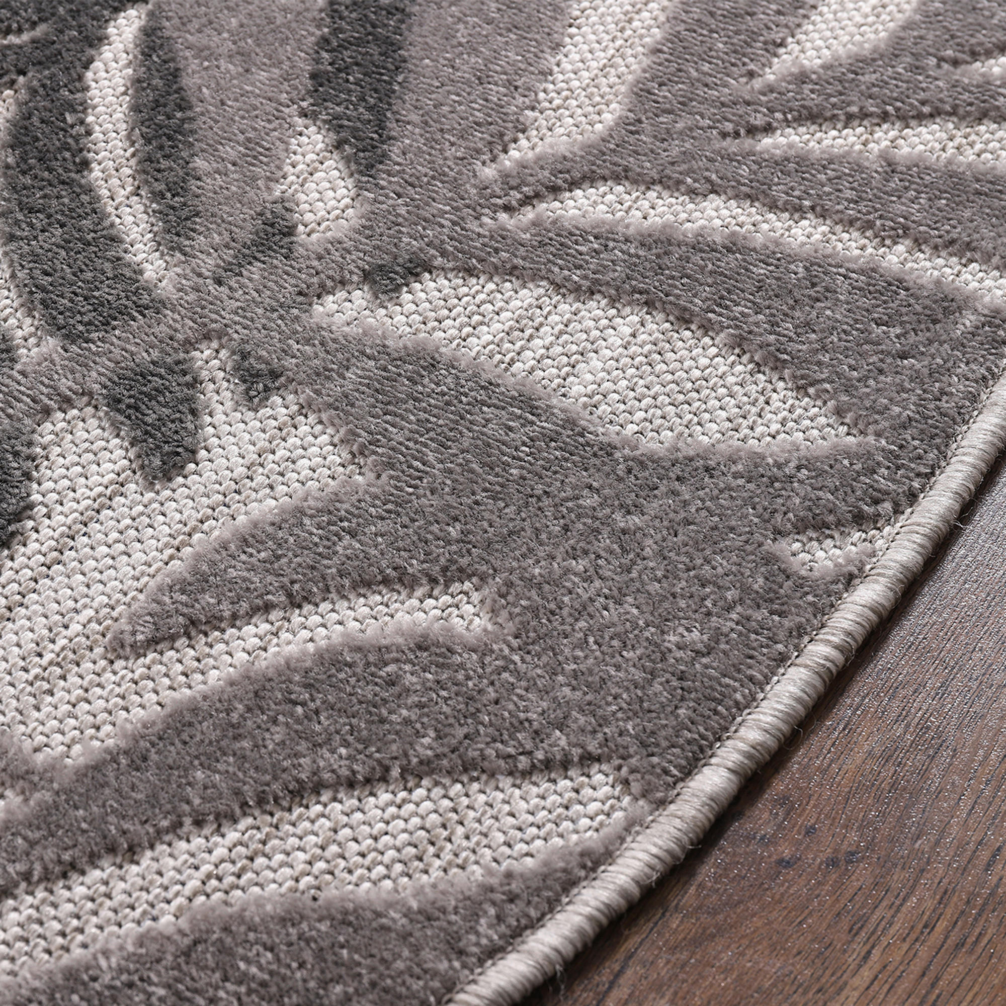 Sanat Outdoorteppich FLORAL grau B/L: ca. 200x200 cm FLORAL - grau (200,00/200,00cm) - Sanat