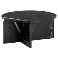 Couchtisch schwarz Marmor Optik B/H/T: ca. 70x33x70 cm Couchtisch - schwarz (70,00/33,00/70,00cm) - Wohnling