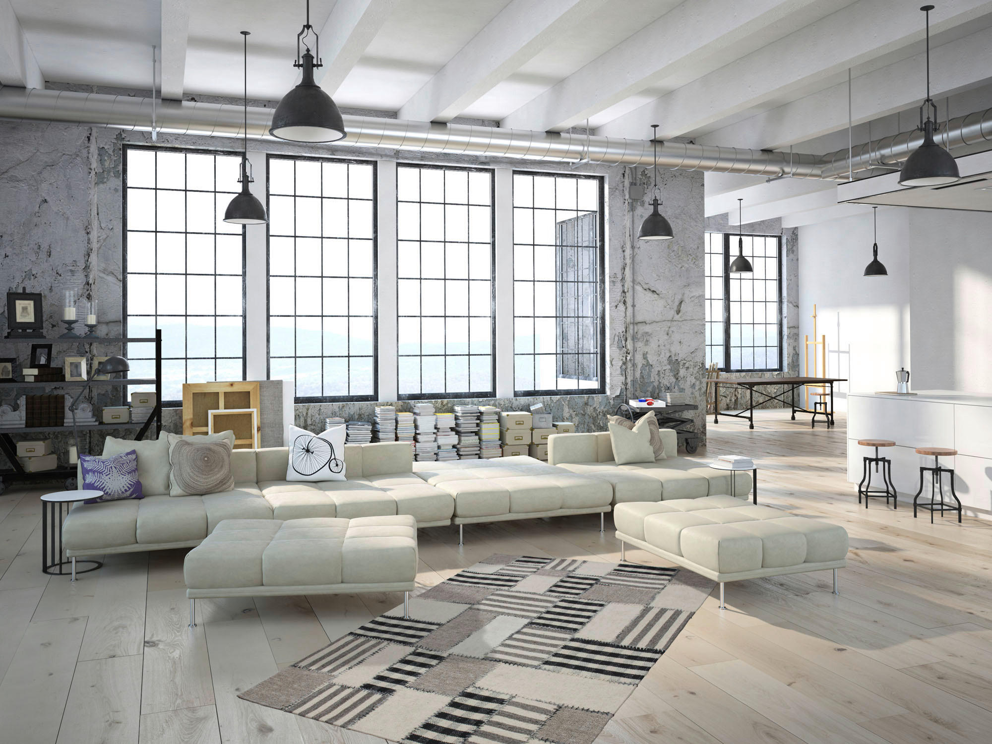 Kayoom Flachgewebeteppich Liana 214 creme B/H/L: ca. 160x1x230 cm Liana 214 - creme (230,00/160,00/1,00cm) - Kayoom