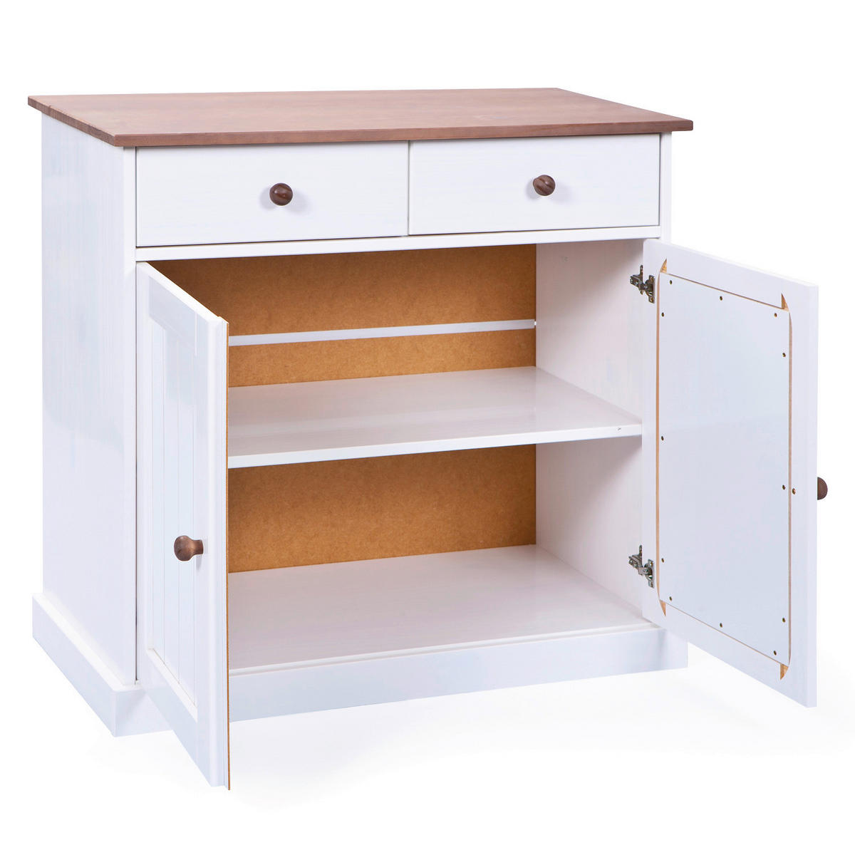 Kommode Westerland weiß lackiert B/H/T: ca. 90x86x45 cm Westerland - weiß (90,00/86,00/45,00cm) - Inter Link