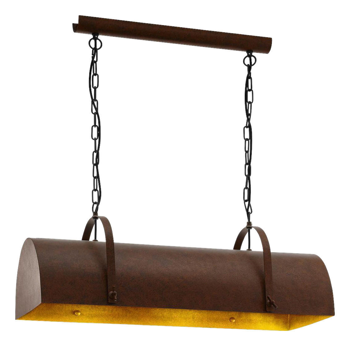 Eglo Pendelleuchte braun Metall B/H/L: ca. 28x110x105 cm E27 3 Brennstellen Deerhurst - braun (105,00/28,00/110,00cm) - Eglo