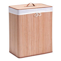 Zeller Wäschesammler 2-fach natur Bambus B/H/L: ca. 32x63x52 cm Wäschesammler_2-fach - natur (52,00/32,00/63,00cm) - Zeller