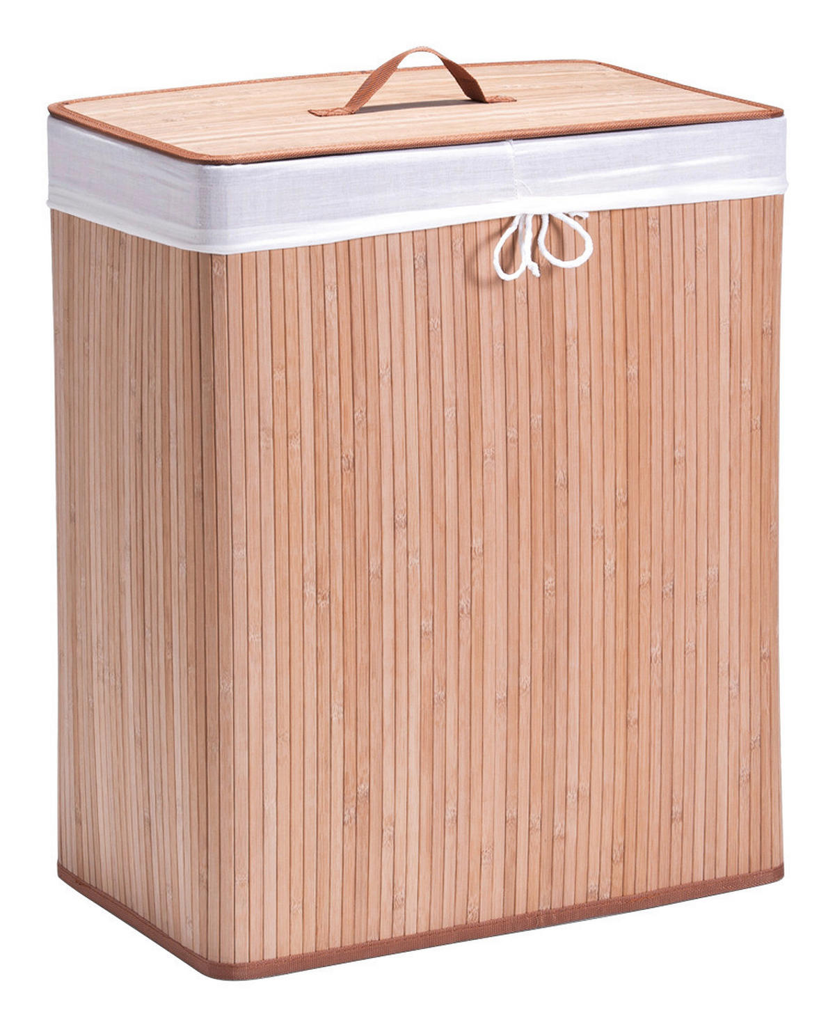 Zeller Wäschesammler 2-fach natur Bambus B/H/L: ca. 32x63x52 cm Wäschesammler_2-fach - natur (52,00/32,00/63,00cm) - Zeller