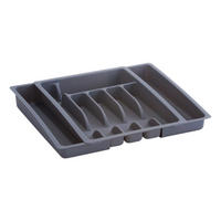 Zeller Besteckkasten ausziehbar grau B/H/L: ca. 38x7x48 cm Besteckkasten_ausziehbar - grau (48,00/38,00/7,00cm) - Zeller