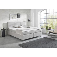 Boxspringbett Nairobi hellgrau Liegefläche B/L: ca. 180x200 cm Nairobi - hellgrau/Chrom (191,00/111,00/210,00cm)