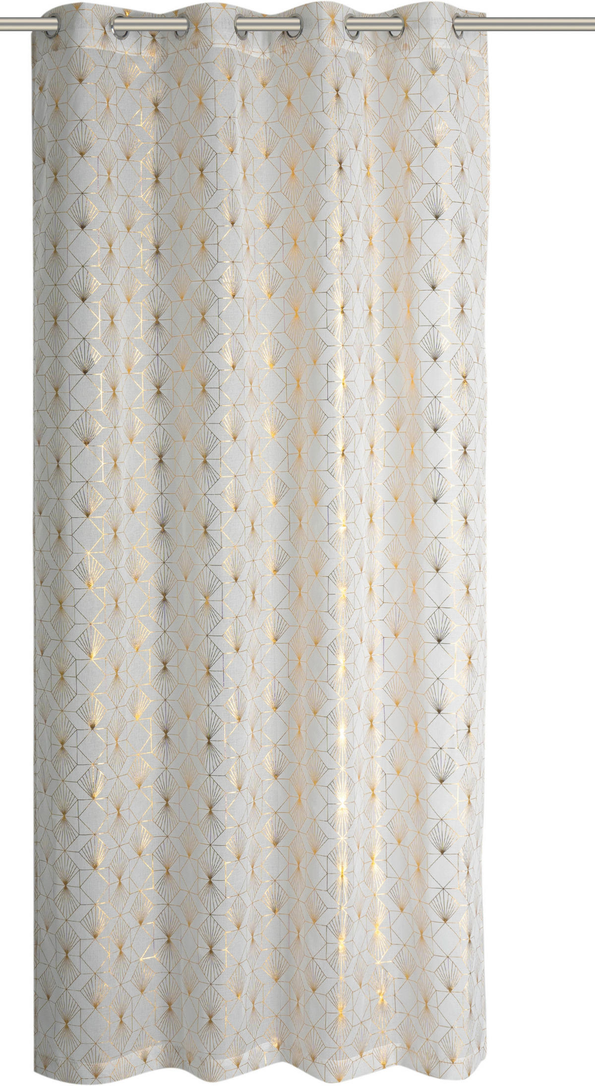 POCOline Ösenvorhang Diana weiß B/L: ca. 140x245 cm Diana - gold/weiß (140,00/245,00cm) - POCOline