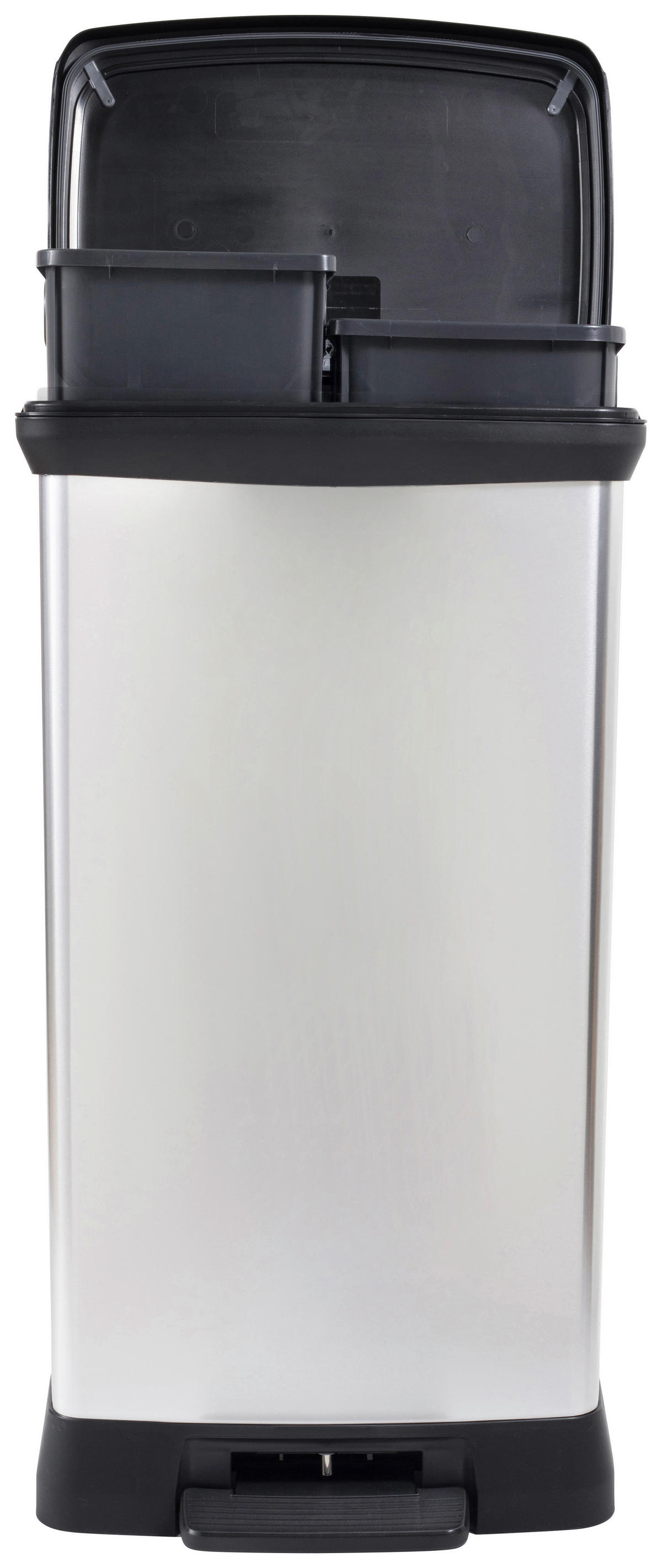 Curver Abfalleimer silber B/H/L: ca. 30x73x40 cm Abfalleimer_Deco_Bin_Duo - silber (40,00/30,00/73,00cm) - Curver