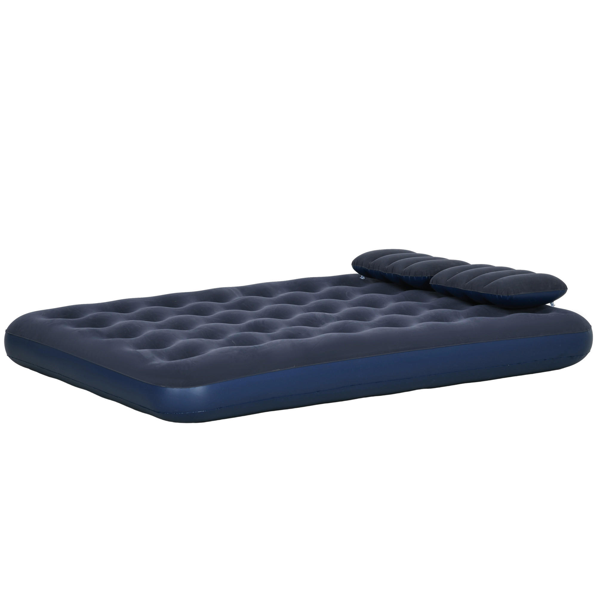 Outsunny Luftmatratze blau Kunststoff B/H/L: ca. 152x22x203 cm Luftmatratze - blau (203,00/152,00/22,00cm) - Outsunny