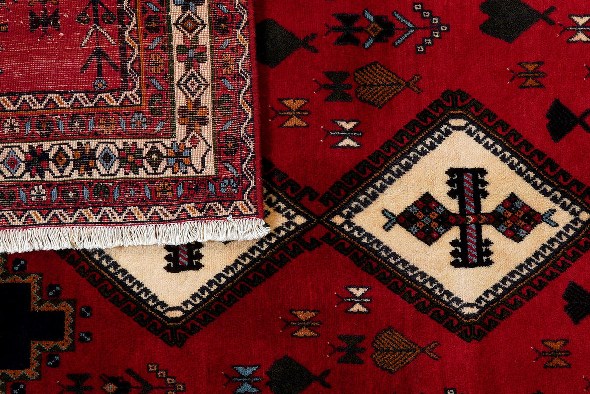 PersaTepp Teppich Afshar rot B/H/L: ca. 163x1x234 cm Afshar - beige/rot (234,00/163,00/1,00cm) - PersaTepp