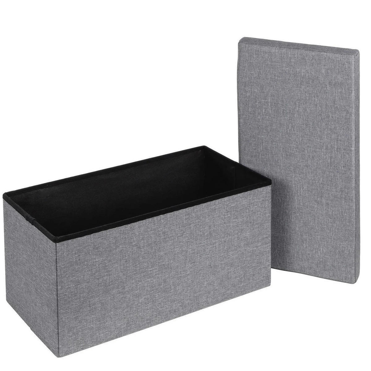 HI Sitzbank mit Aufbewahrungsfunktion grau B/H/L: ca. 38x38x76 cm Sitzbank_mit_Aufbewahrungsfunktion - grau (76,00/38,00/38,00cm) - HI