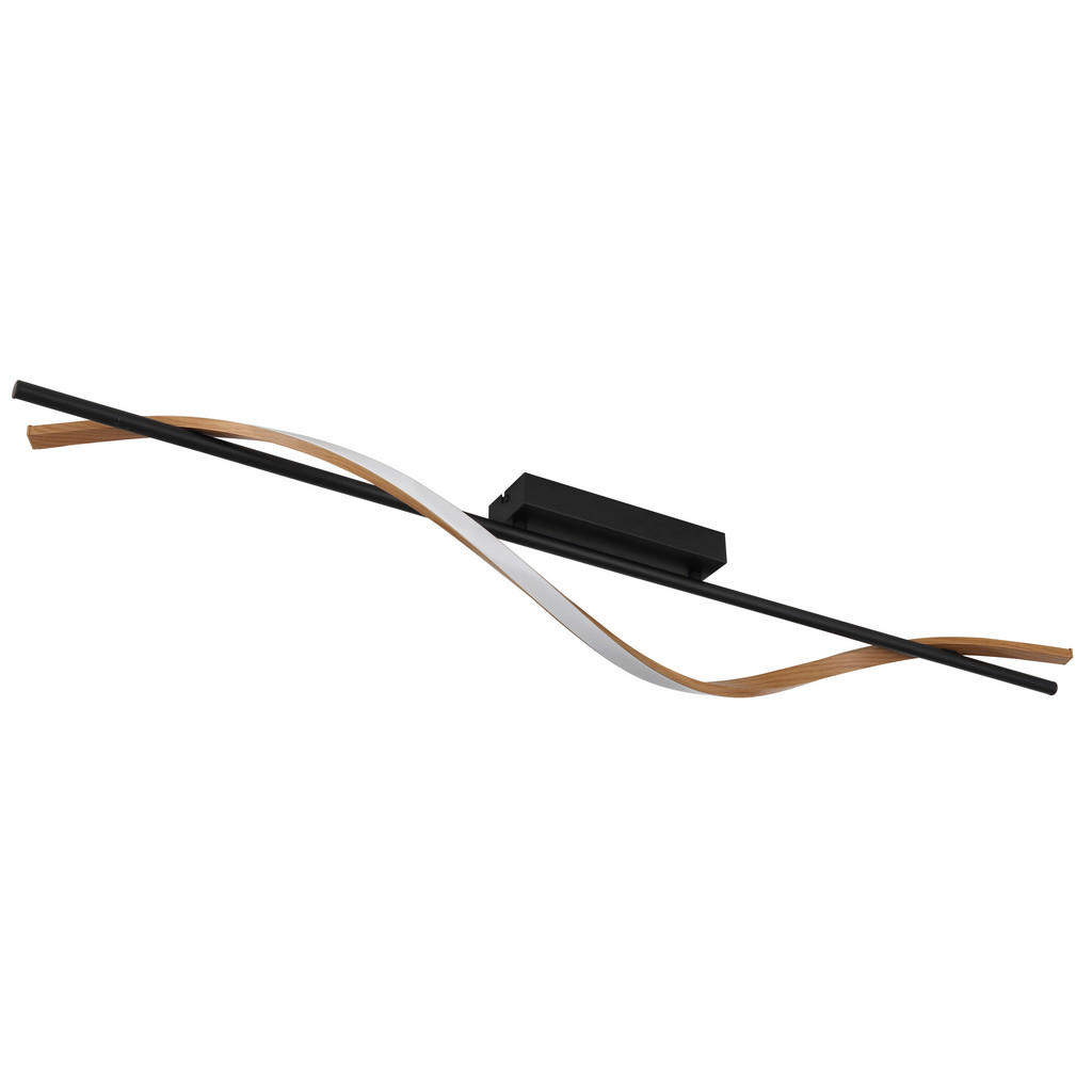 Thumbnail - GLOBO LED-Deckenleuchte Opal mattschwarz dunkelbraun Metall Kunststoff B/H/L: ca. 14x17x115 cm 1 Brennstellen