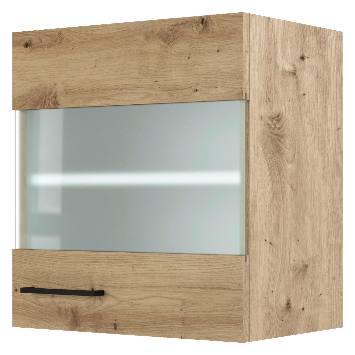 Flex-Well Glashängeschrank Cara grün B/H/T: ca. 50x54,8x32 cm Cara - Eiche/schwarz (50,00/54,80/32,00cm) - Flex-Well