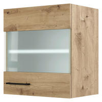 Flex-Well Glashängeschrank Cara grün B/H/T: ca. 50x54,8x32 cm Cara - Eiche/schwarz (50,00/54,80/32,00cm) - Flex-Well