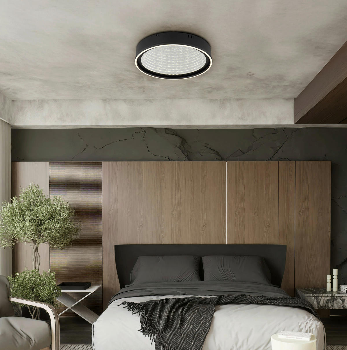 GLOBO Deckenleuchte klar Opal schwarz Glas Aluminium Kunststoff H/D: ca. 8,5x51,5 cm 1 Brennstellen Mirrora - klar/schwarz (51,50/8,50cm) - GLOBO