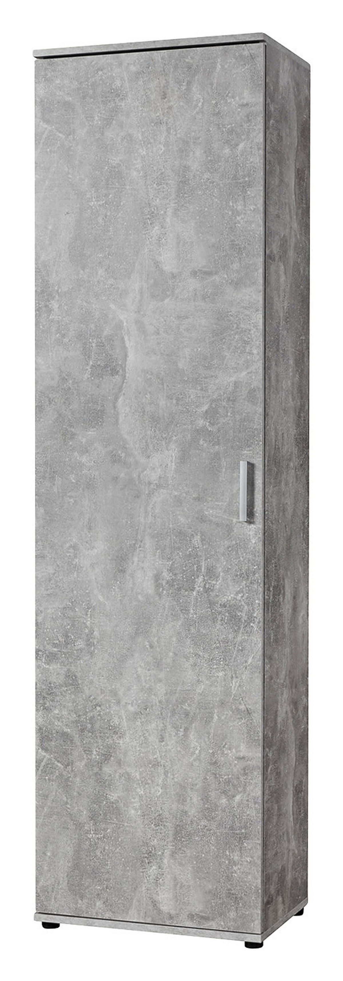 Mehrzweckschrank Kreta Beton Optik B/H/T: ca. 50x184x34,5 cm Kreta - (50,00/184,00/34,50cm)