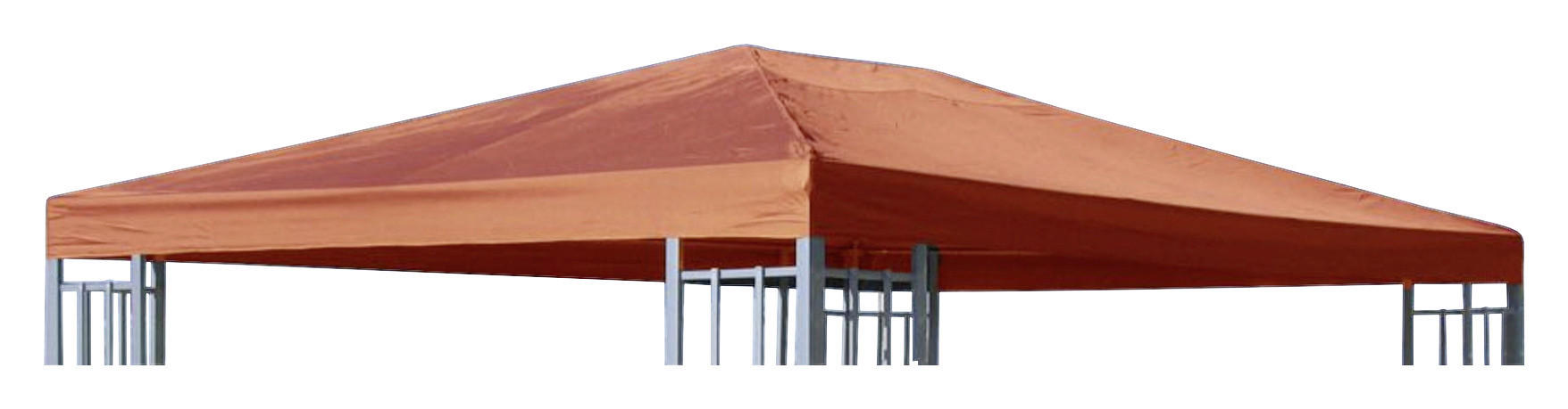 Grasekamp Ersatzdach für Pavillon Aluoptik terracotta Polyester-Mischgewebe B/L: ca. 300x400 cm Aluoptik - terracotta (300,00/400,00cm) - Grasekamp