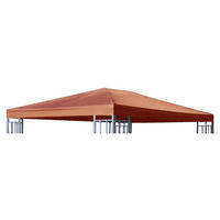Grasekamp Ersatzdach für Pavillon Aluoptik terracotta Polyester-Mischgewebe B/L: ca. 300x400 cm Aluoptik - terracotta (300,00/400,00cm) - Grasekamp