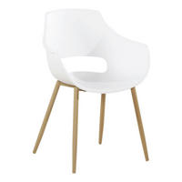 Stuhl Alice 100 2er weiß Kunststoff B/H/T: ca. 59x85x58 cm Alice 100 2er - Eiche/weiß (59,00/85,00/58,00cm) - 360 Living