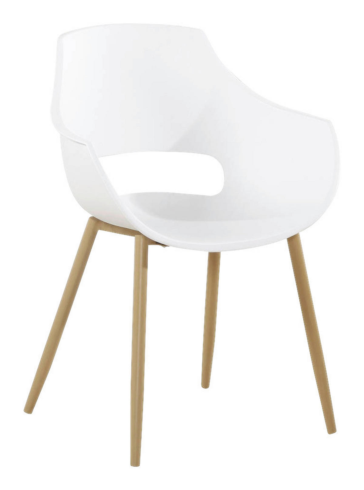 Stuhl Alice 100 2er weiß Kunststoff B/H/T: ca. 59x85x58 cm Alice 100 2er - Eiche/weiß (59,00/85,00/58,00cm) - 360 Living