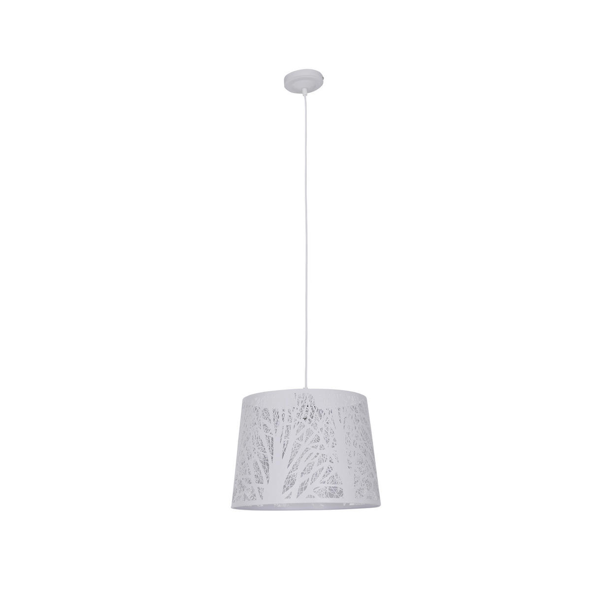 Näve Leuchten Pendelleuchte weiß Kunststoff Metall B/H/T/D: ca. 35x110x35x35 cm E27 1 Brennstellen WHITE WOOD - weiß (35,00/110,00/35,00cm) - Näve Leuchten