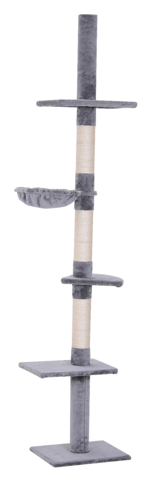 PawHut Kratzbaum grau Spanplatte B/H/L: ca. 34x260x40 cm Kratzbaum - grau (40,00/34,00/260,00cm) - PawHut