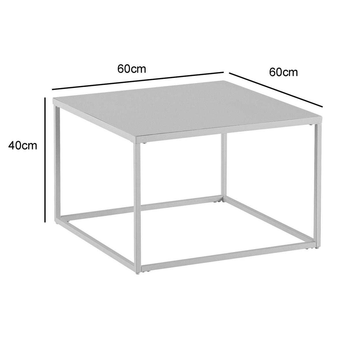 Couchtisch weiß B/H/T: ca. 60x40x60 cm Couchtisch - weiß (60,00/40,00/60,00cm) - Wohnling