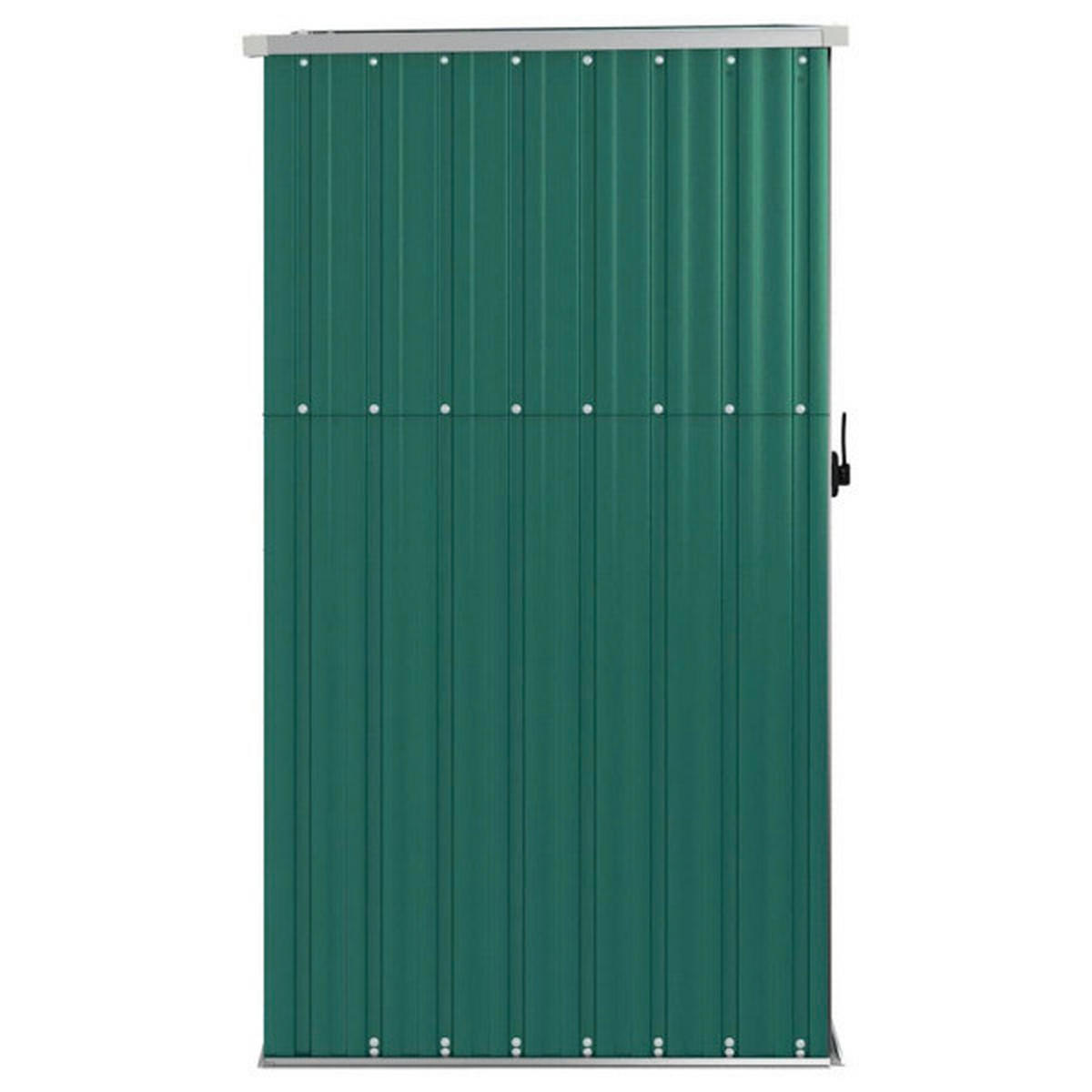 VidaXL Geräteschuppen grün Stahl B/H/T: ca. 88x210x93 cm Geräteschuppen - grün (88,00/210,00/93,00cm) - VidaXL