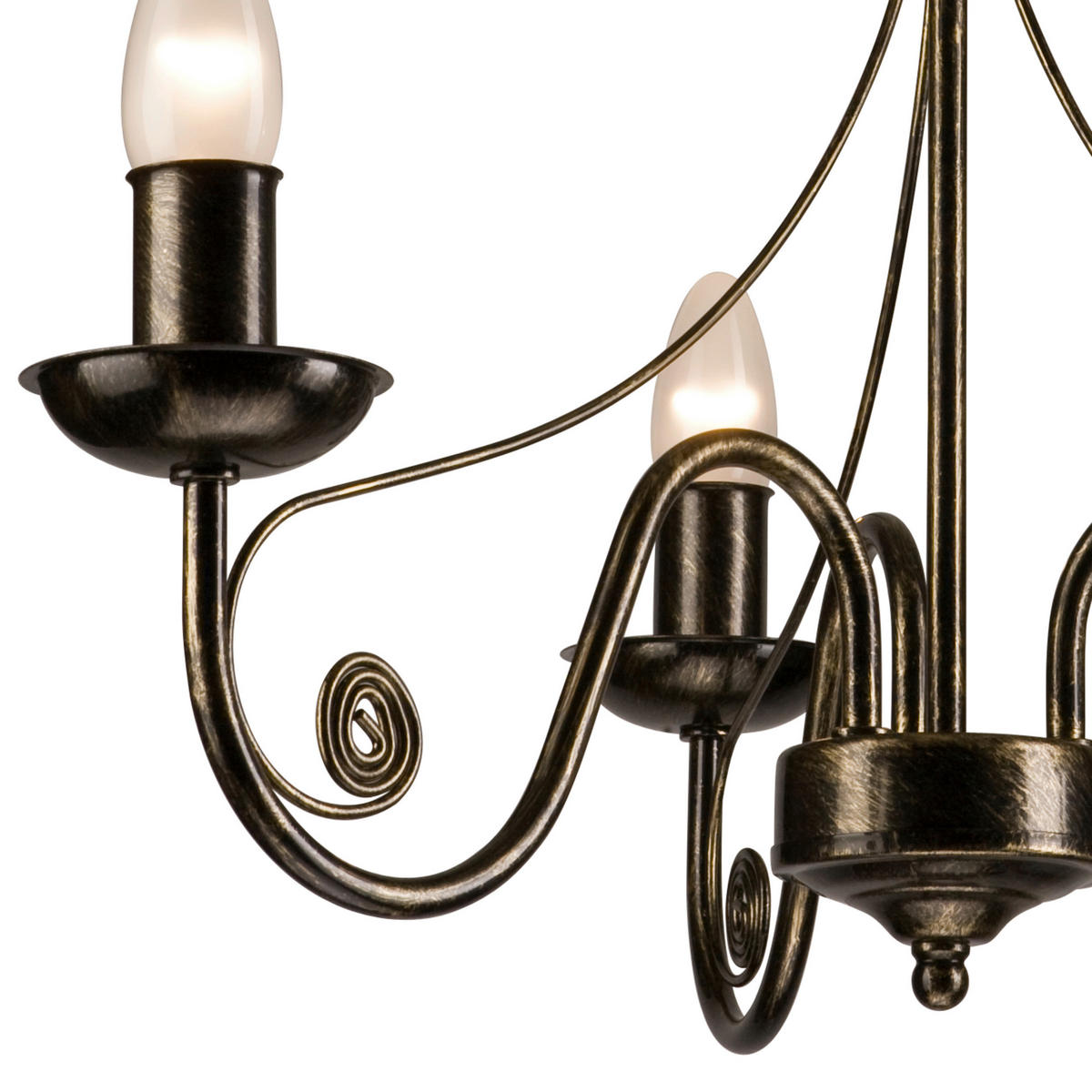 Lamkur Pendelleuchte DONATO 22444 schwarz Stahl H/L: ca. 72x45 cm E14 3 Brennstellen Donato - schwarz (45,00cm) - Lamkur