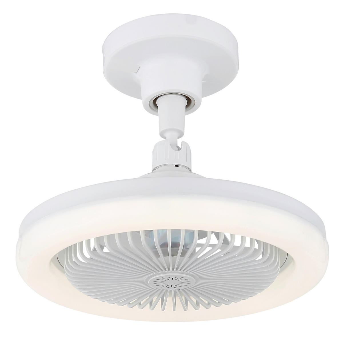 GLOBO Deckenventilator weiß Opal H/D: ca. 21,7x25,8 cm max. 20 W LIDEA - weiß/Opal (25,80/21,70cm) - GLOBO