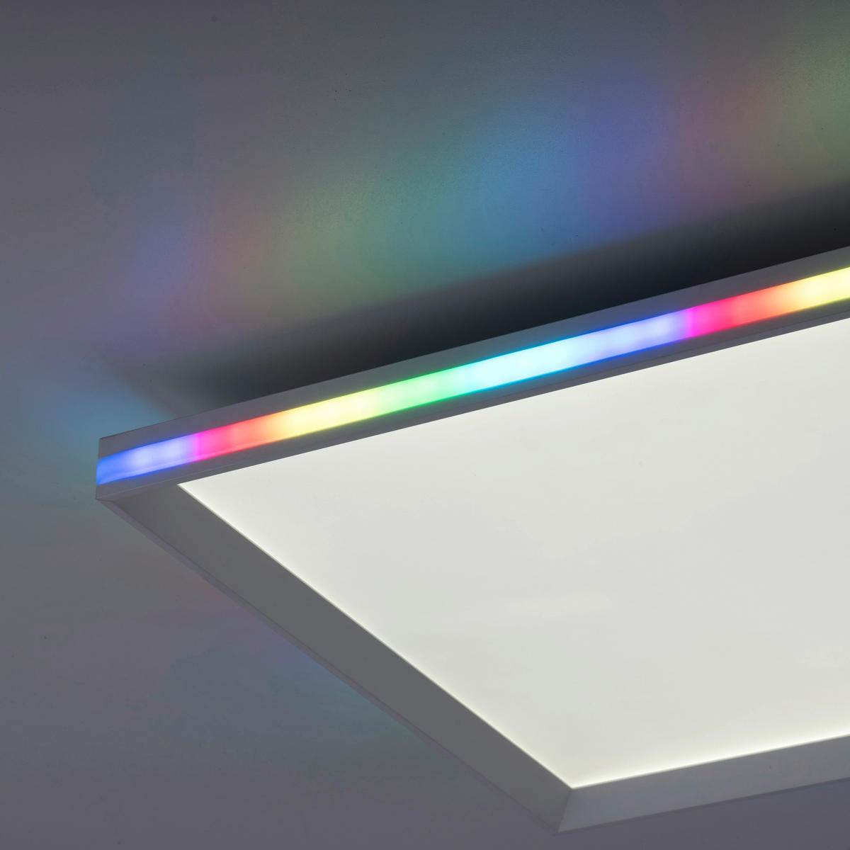 Just Light LED-Deckenleuchte GALACTICA 15556-16 weiß Kunststoff B/H/T: ca. 45x6,5x45 cm 2 Brennstellen GALACTICA - weiß (45,00/6,50/45,00cm) - Just Light