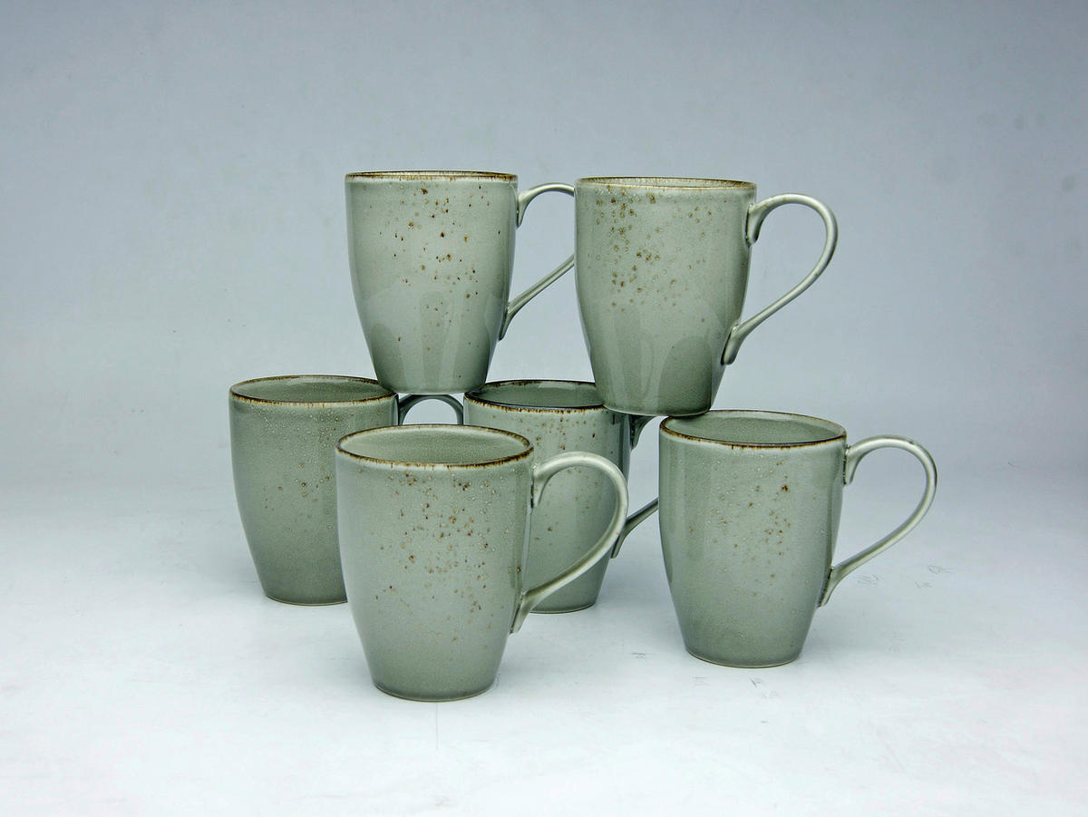 CreaTable Kaffeebecher NATURE COLLECTION grau Steinzeug NATURE COLLECTION - grau - CreaTable