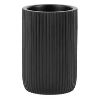 Zahnputzbecher schwarz Polyresin B/H: ca. 7,5x11,7 cm Zahnputzbecher_Samos schwarz - schwarz (7,50/11,70cm)